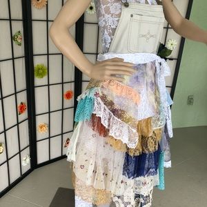 Size does not matter denim overall bib dress